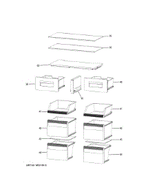 Shelves & Drawers parts for  Bottom-Mount Refrigerator HRQ16N3BGS from AppliancePartsPros.com