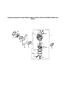 Carburetor Assembly For Hondas parts for Honda Gas Walk-Behind Mower HRR216TDA from AppliancePartsPros.com