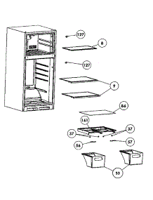Internal Cabinet parts for  Refrigerator HRT18R1AWB from AppliancePartsPros.com