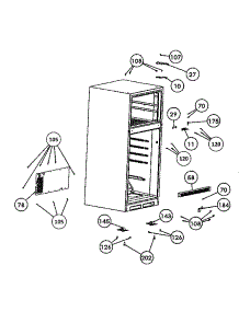 External Cabinet parts for  Refrigerator HRT18R1AWB from AppliancePartsPros.com