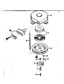 Rewind Starter parts for Tecumseh Lawn & Garden Engine HS40-55358G from AppliancePartsPros.com