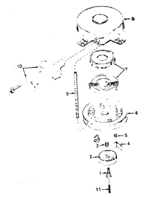 Rewind Starter No. 590420 parts for Tecumseh Lawn & Garden Engine HS40-55390E from AppliancePartsPros.com