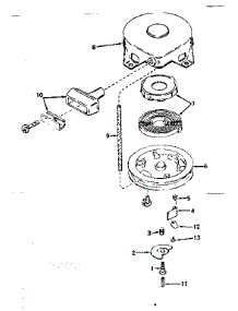 Rewind Starter No. 590473 parts for Tecumseh Lawn & Garden Engine HS40-55457C from AppliancePartsPros.com