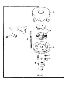 Rewind Starter parts for Tecumseh Lawn & Garden Engine HS40-55505G from AppliancePartsPros.com