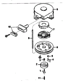 Rewind Starter No. 590420 parts for Tecumseh Lawn & Garden Engine HS40-55515H from AppliancePartsPros.com