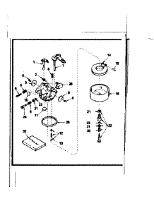 Carburetor No. 632113 parts for Tecumseh Lawn & Garden Engine HS40-55531G from AppliancePartsPros.com