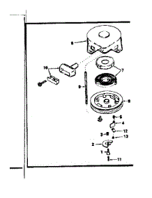 Rewind Starter No. 590473 parts for Tecumseh Lawn & Garden Engine HS40-55531G from AppliancePartsPros.com