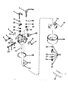 Carburetor No. 631702 parts for Tecumseh Lawn & Garden Engine HS50-67036C from AppliancePartsPros.com