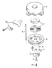 Rewind Starter No. 590420 parts for Tecumseh Lawn & Garden Engine HS50-67099A from AppliancePartsPros.com