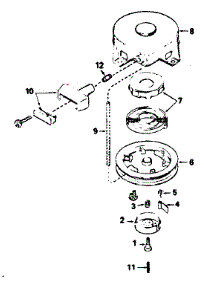 Rewind Starter No.590420A parts for Tecumseh Lawn & Garden Engine HS50-67124D from AppliancePartsPros.com