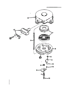 Rewind Starter parts for Tecumseh Lawn & Garden Engine HS50-67143B from AppliancePartsPros.com