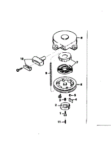 Rewind Starter No. 590420 parts for Tecumseh Lawn & Garden Engine HS50-67204D from AppliancePartsPros.com