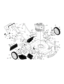 Handle / Engine / Deck parts for Husqvarna Gas Walk-Behind Mower HU550FH (96143009604) from AppliancePartsPros.com