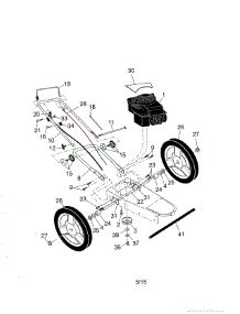 Engine / Handle / Wheels parts for Husqvarna Gas Line Trimmer HU625HWT (96173000501) from AppliancePartsPros.com