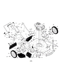 Engine / Housing / Rear Wheels / Handle parts for Husqvarna Gas Walk-Behind Mower HU700F-96145000905 from AppliancePartsPros.com