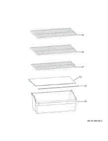 Shelves & Drawers parts for Hot Point Upright Freezer HUF13STRBWW from AppliancePartsPros.com