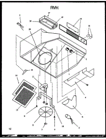 Rvh (Rvh1l / P1154704s) (Rvh1w / P1154705s) (Rvh1ss / P1154706s) (Rvh1l / P1154701s) (Rvh1w / P1154702s) (Rvh1ss / P1154703s) parts for Caloric Range Hood HWR3421W/P1175103S from AppliancePartsPros.com