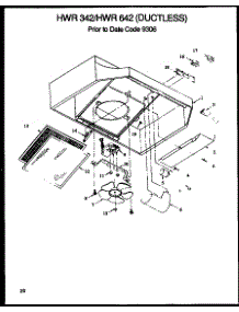 (Hwr342) (Hwr642) parts for Caloric Range Hood HWR3421W/P1175103S from AppliancePartsPros.com