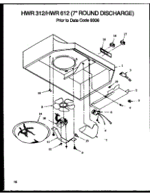 (Hwr312) (Hwr612) parts for Caloric Range Hood HWR6421W/P1175107S from AppliancePartsPros.com