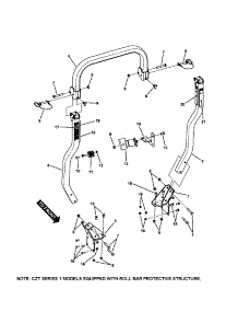 Roll Bar Protective Structure parts for Snapper Rear-Engine Riding Mower HZT21480BV from AppliancePartsPros.com