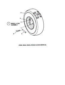 Wheels parts for Snapper Gas Snowblower I5223 from AppliancePartsPros.com