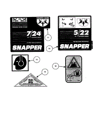 Decals (Continued) parts for Snapper Gas Snowblower I55223 from AppliancePartsPros.com