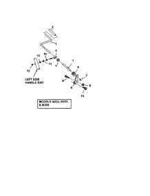 Chute Crank Control parts for Snapper Gas Snowblower I6223 from AppliancePartsPros.com