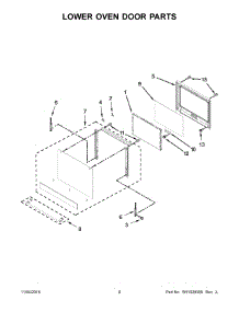 Lower Oven Door Parts parts for Ikea Electric Wall Oven IBD350DS03 from AppliancePartsPros.com