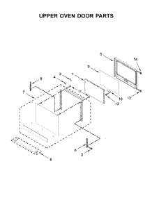 Upper Oven Door Parts parts for Ikea Electric Wall Oven IBD350DS04 from AppliancePartsPros.com