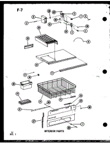 Interior Parts (Esbfc-16D-C / P74935-1Wc) (Esbfc-16D / P74935-1W) (Esbfc-16D-L / P74935-1Wl) (Esbfc-16D-A / P74935-1Wa) (Esbfc-16D-G / P74935-1Wg) (Esbfc-16E / P74935-2W) (Esbfc-16E-G / P74935-2Wg) (Esbfc-16E-A / P74935-2Wa) (Esbfc-16E-C / P74935-2Wc) (Esbfc-16E-L / P74935-2 parts for Amana Bottom-Mount Refrigerator IC2-P3641502W from AppliancePartsPros.com