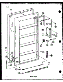Door Parts (Uf22c / P60345-82W) parts for Amana Upright Freezer IC2-P3641502W-FRZ from AppliancePartsPros.com