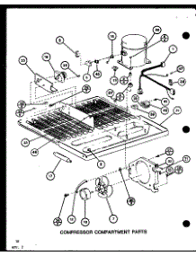 Compressor Compartment Parts (Br20k / P7812511w) (Bc20k / P7812514w) (Bw20k / P7812516w) parts for Amana Bottom-Mount Refrigerator IC3K-P7621309W-BM from AppliancePartsPros.com
