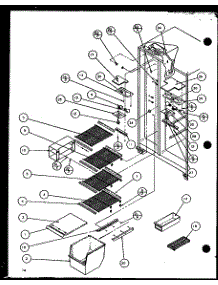 Freezer Shelving And Refrigerator Light (Sc19j / P7804507w) parts for Amana Side-By-Side Refrigerator IC4-P7808101W from AppliancePartsPros.com