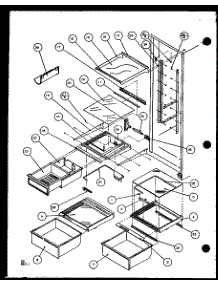 Refrigerator Shelving And Drawers (Sc22j / P7870120w) (Sc22j / P1104030w) parts for Amana Side-By-Side Refrigerator IC4-P7808101W from AppliancePartsPros.com