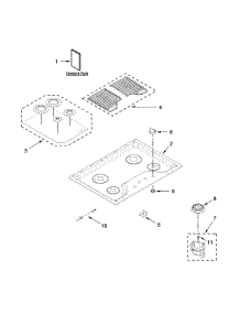 Cooktop, Burner And Grate Parts parts for Ikea Gas Cooktop ICS500DS00 from AppliancePartsPros.com