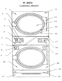 Cabinet Front parts for International Dryer Dryer ID-30STG from AppliancePartsPros.com