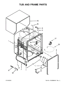 Tub And Frame Parts parts for Ikea Dishwasher IDF320PAFW1 from AppliancePartsPros.com