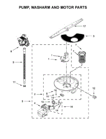 Pump, Washarm And Motor Parts parts for Ikea Dishwasher IDF330PAGW0 from AppliancePartsPros.com