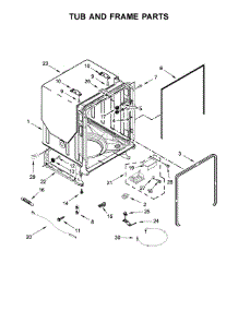 Tub And Frame Parts parts for Ikea Dishwasher IDT830SAGS0 from AppliancePartsPros.com
