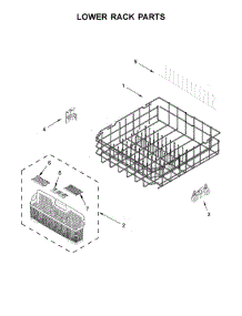 Lower Rack Parts parts for Ikea Dishwasher IDT830SAGS0 from AppliancePartsPros.com