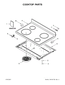 Cooktop Parts parts for Ikea Electric Range IES350XW4 from AppliancePartsPros.com