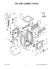 Top And Cabinet Parts parts for Inglis Washer IFW5900HW3 from AppliancePartsPros.com