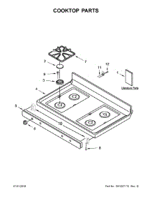 Cooktop Parts parts for Ikea Gas Range IGS426AS2 from AppliancePartsPros.com