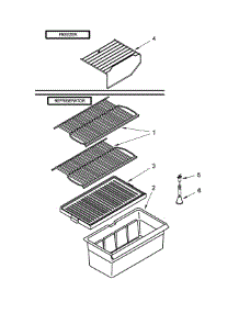 Shelf Parts parts for Ikea Top-Mount Refrigerator IK4TXWFDW00 from AppliancePartsPros.com