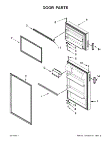 Door Parts parts for Ikea Top-Mount Refrigerator IK4TXWFDW01 from AppliancePartsPros.com