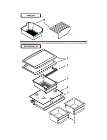 Shelf Parts parts for Ikea Top-Mount Refrigerator IK8RXDGMXS02 from AppliancePartsPros.com