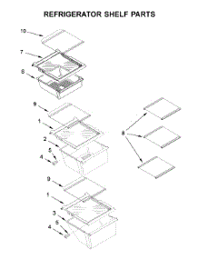 Refrigerator Shelf Parts parts for Ikea Side-By-Side Refrigerator IRS335SDHM00 from AppliancePartsPros.com