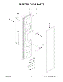 Freezer Door Parts parts for Ikea Side-By-Side Refrigerator IRS335SDHM00 from AppliancePartsPros.com