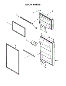 Door Parts parts for Ikea Top-Mount Refrigerator IRT134FDW00 from AppliancePartsPros.com