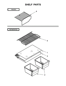 Shelf Parts parts for Ikea Top-Mount Refrigerator IRT134FDW00 from AppliancePartsPros.com